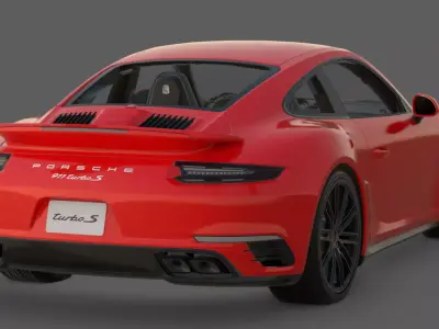 2016 Porsche 911 Turbo S 3D Model  All Weather Supercar 3D model