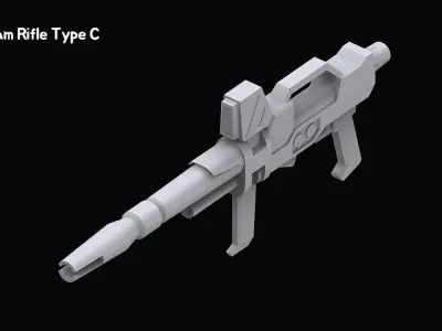 Gundam Earth Federation Rifles 3D model