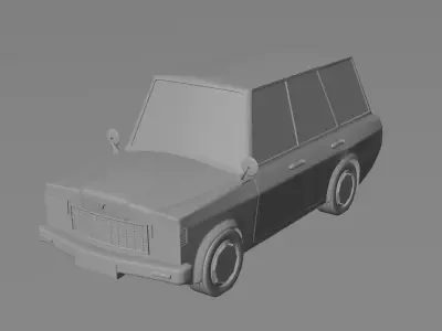 WAGON CAR  Free low-poly 3D model