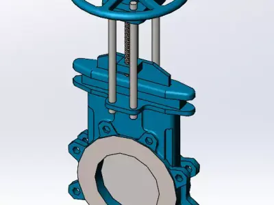 8 inch Knife Gate Valve Epoxy coated body 3D model
