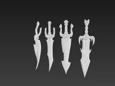Fantasy Sword Mega Pack - Premium High-Detail 3D Model 3D model