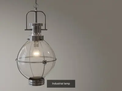 Industrial lamps 3D Model Pack purchase