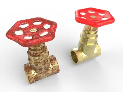 Valve M2 Low-poly 3D model