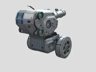 Robotic Vehicle 3D Model PBR Textured Game Ready Sci-fi Asset Low-poly 3D model