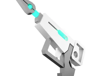 3d cartoon future arm laser and plasma gun icon 3D model purchase