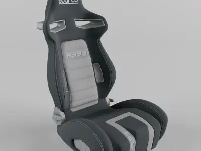 Racing Seat Sparco R333 Grey 3D model