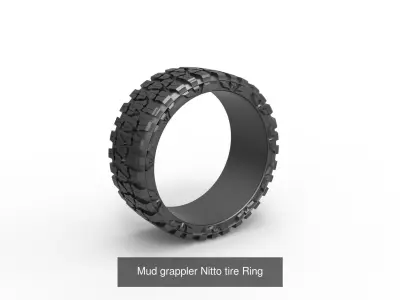 Tires stylized rings 3D Model Pack