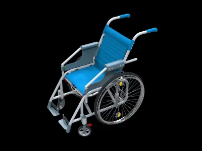 Wheelchair 3d model patient emergency  3D model