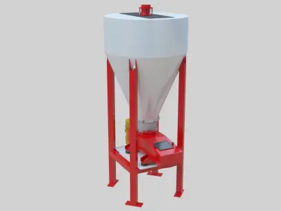 Vibro Feeder - Wheat Grain Flour Milling Machine  Low-poly 3D model