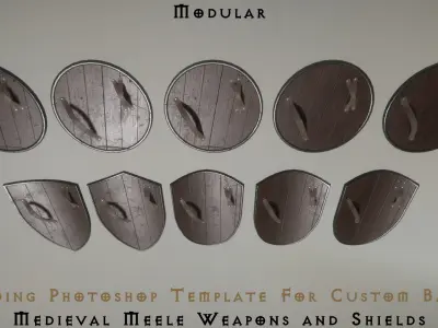 Modular Medieval Weapons Asset Pack 3D model