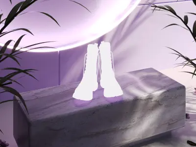 Soft Purple Aesthetic Mockup 3D Scene 3D model