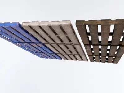 Wood Pallets Low-poly 3D model purchase