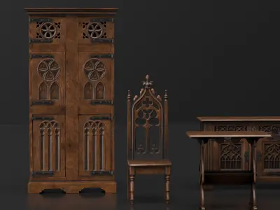 Gothic furniture 3D model