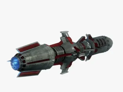 Missile 9 sci-fi low poly Low-poly 3D model