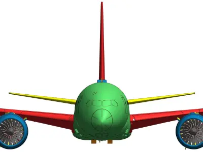 141121-9 Model kit Boeing 787-9 Trent Up 3D print model