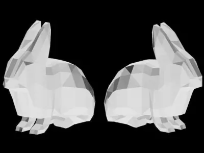 Low Poly Rabbit Bunny Low-poly 3D model