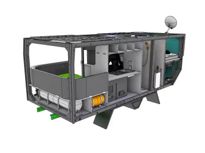 camper model box  for RC truck fully 3d printable STL 3D print model