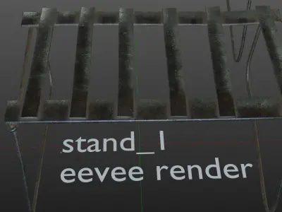 Metal-Welded Simple Workshop Stand Free low-poly 3D model