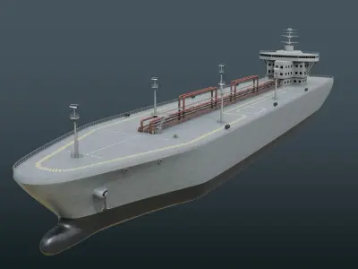 Fleet Oilers and Replenishment Ship  Low-poly 3D model
