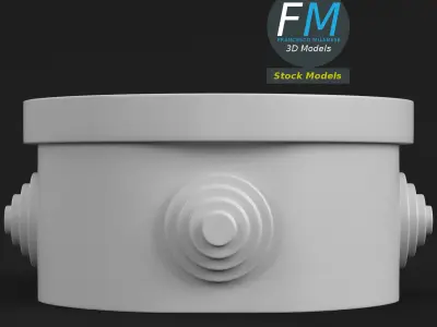 Round junction box 3D model