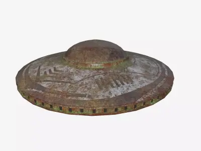 Alien Spaceship UFO B11 Abandoned - Sci Fi Spacecraft Design Low-poly 3D model