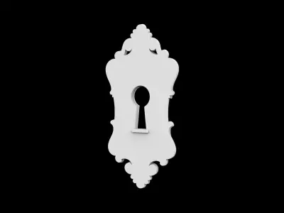 Victorian Style Keyhole Cover Home Decor 3D print model