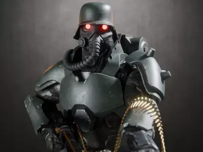 Armored soldier Wolfpack 3D model