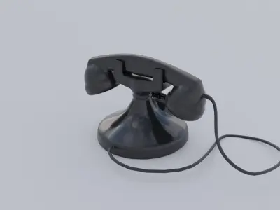 Old Telephone Low-poly 3D model