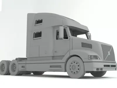 Volvo VNL 770 1997 detailed interior 3D model