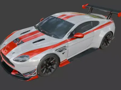 Formula Precision Race Car 3D Model V02 Low-poly 3D model