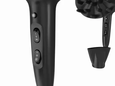 Hair Dryer with Accessories 3D model