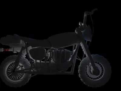 a post apocalypse motorbike 3D model
