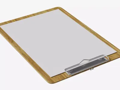 Clipboard paper 3D model