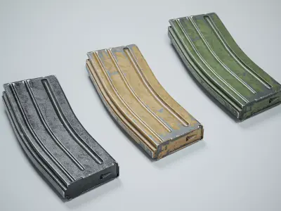 Magazine AR M16 M4 Stanag Low-poly 3D model