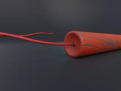 Dynamite Stick Free low-poly 3D model