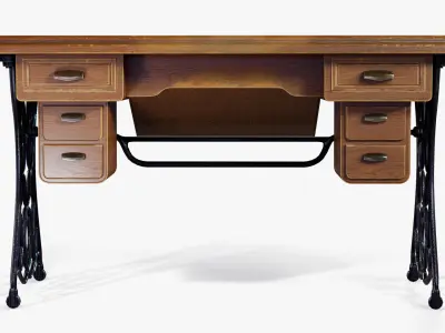 Table Tailor Workshop Low-poly 3D model
