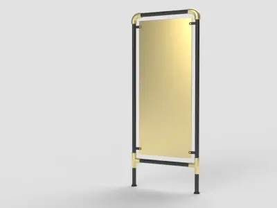 Plastic Stand  Banner 3D model