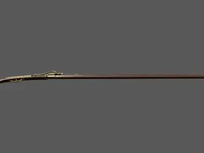 Matchlock Low-poly 3D model