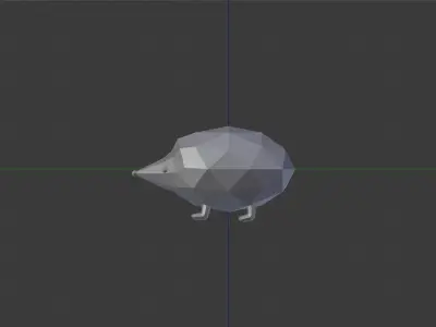 Low Poly HedgeHog polygonal Low-poly 3D model