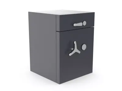 Steel Safe - Small Low-poly 3D model