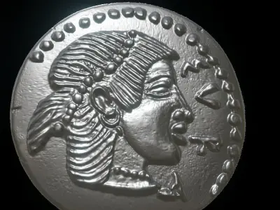 Octopus Coin-Silver Litra 3D print model