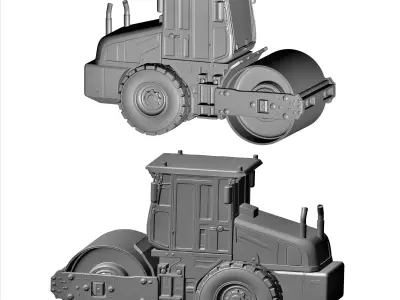 road roller static model 3D print model