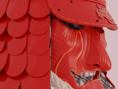 Samurai Helmet  3D model