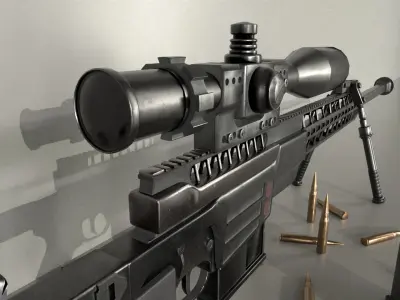 CSR 338 Sniper Rifle Low-poly 3D model