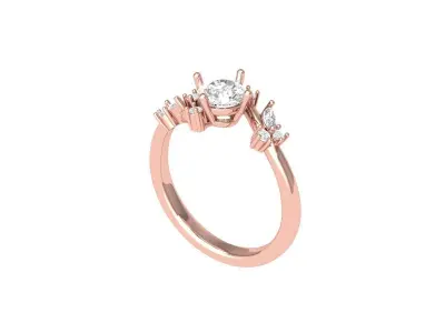 Wedding Ring  3D print model 300
