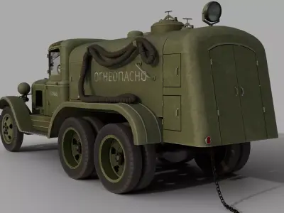 A petrol tanker based on the GAZ-AAA Low-poly 3D model