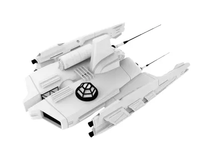 Space Ship                                            Low-poly 3D model