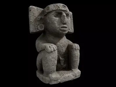 Aztec Precolumbian Statue 3D model