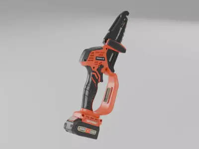 Mini Electric Chainsaw Low-poly 3D model