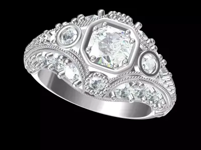 Wedding Ring  3D print model 347